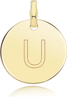 Produktbild von Eleganter 9 Karat (375) Gold Buchstaben / Initiale Damen - Anhänger - 18mm*14mm; TRS35317LTU