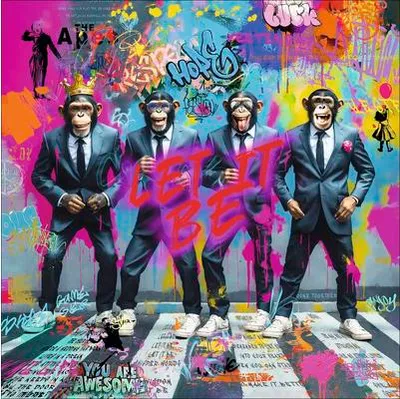 Produktbild von Leinwandbild Graffiti Gang 40x40 cm