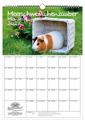 Produktbild von Meerschweinchenzauber Planer DIN A3 Kalender für 2027 Meerschweinchen - Seelenzauber