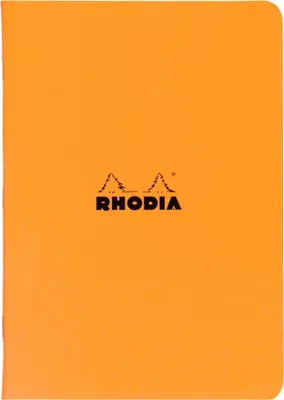 Produktbild von Rhodia 10x Notizheft Rhodia A4 48 Blatt liniert 80g - Orange 119168C