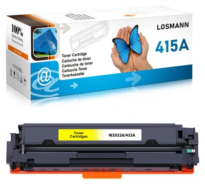 Immagine prodotto di Cartuccia toner compatibile LOSMANN 415A per HP 415A 415X W2032A W2032X, ricambio per stampanti Color LaserJet Pro MFP M479fdw, M479fnw, M479fdn, M479dw, M454dn, M454dw, M479, M454 (giallo)