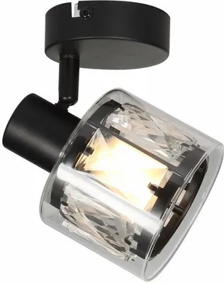 Immagine prodotto di Applique da parete nera decorativa a doppio paralume Elmo 1xE14 40W REA838801-02 Reality