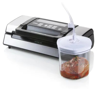 Obrázek produktu pro Domo DO331L, Černá, Stříbrná, -900 mbar, Marinování, Vakuové zatavení, Dotyk, 1400 ml