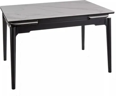 Obrázek produktu pro Rozkládací jídelní stůl 120(180)x80 IMRAN - bílý / černý