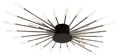 Image de Plafonnier, design moderne, économe en énergie, noir, 4500K, lumière neutre