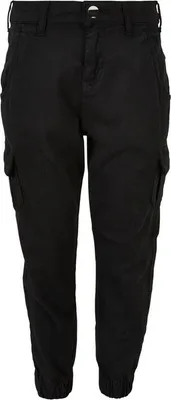 Immagine prodotto di Urban Classics Ragazze Pantaloni cargo a vita alta neri - 146/152