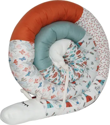 Produktbild von Bettschlange/Bettschnecke XXL (Motiv Indianer) Länge 350cm**Nestchenschlange