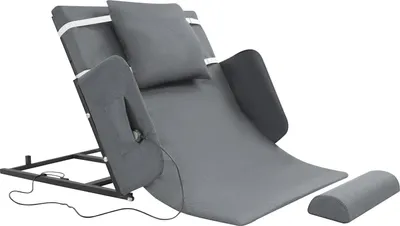 Produktbild von Elektrische Rückenlehne - Massagetisch/Massageliege - Verstellbarer 10–80° Winkel - Elektrischer Hub - Robuste Bauweise - Montage erforderlich - Dunkelgrau