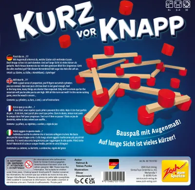 Immagine prodotto di Gioco Zoch Kurz vor knapp 601105150 - per 2-4 giocatori dagli 8 anni in su