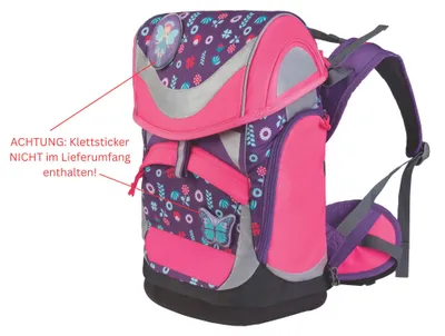 Produktbild von TOPMOVE® Schulrucksack Schulanfänger Schulranzen Set Blumen pink violett 12,5 L