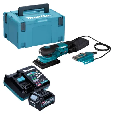 Imagen del producto de Makita BO 005 CGD101 Lijadora orbital sin cable 40 V máx. 80 x 130 mm 3,0 mm carrera Sin escobillas + 1x batería recargable 2,5 Ah + cargador + Makpac
