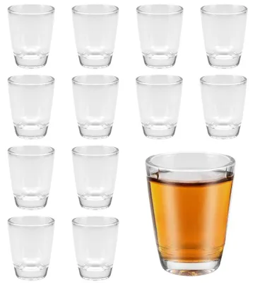12er-Set Shotgläser aus Glas, 32 ml, transparent