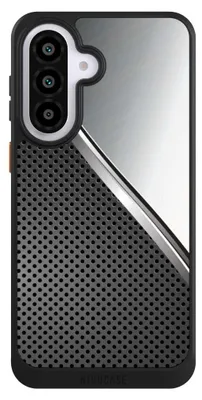 Produktbild von NIVOCASE Hülle für Samsung Galaxy A57 5G  Handyhülle NIVOcore Case Schwarz Carbon Metall Stahl