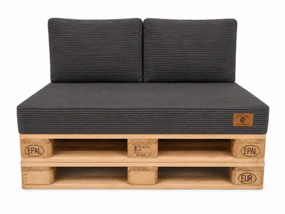 Produktbild von Palettenkissen Set 120x80 cm – Sitzkissen mit 2 Rückenkissen | Premium Cordstoff