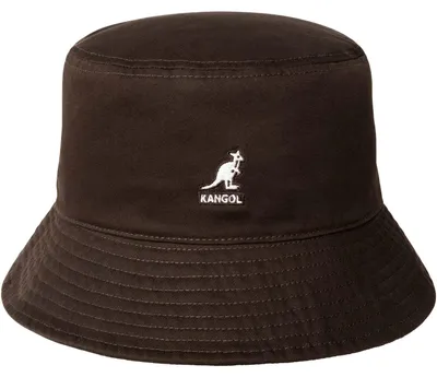 Kangol rollbar Washed Bucket Fischerhut aus reiner Baumwolle in braun