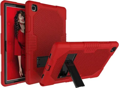 Immagine prodotto di Custodia per Samsung Galaxy Tab A7 10.4" blindata con supporto rosso