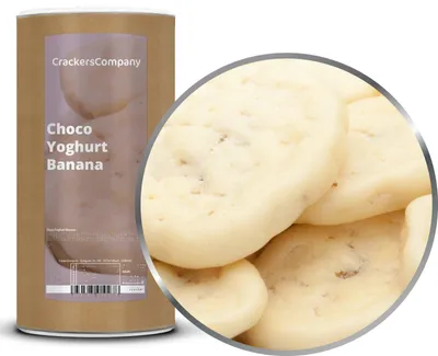 Produktbild von CrackersCompany Schoko Joghurt Banane (Choco Yoghurt Banana), Membrandose groß 600 g