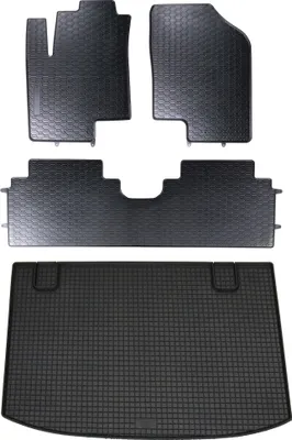 Produktbild von Gummi Fußmatten + Kofferraumwanne Set für Hyundai ix20, Bj. 2010-