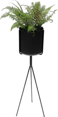 Produktbild von DanDiBo Blumenständer mit Topf Metall Schwarz 80 cm Blumenhocker 96022 Blumensäule Modern Pflanzenständer Pflanzenhocker