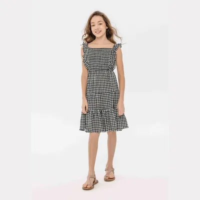 Produktbild von Minoti Kleid Schwarz Gr. 98 für Mädchen