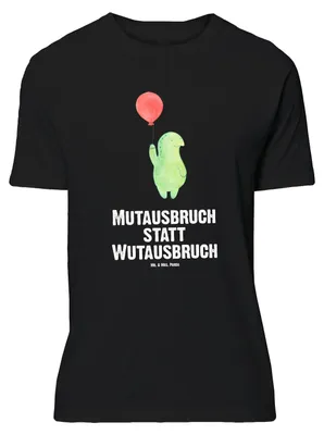 Produktbild von Mr. & Mrs. Panda Größe XL T-Shirt Schildkröte Luftballon - Schwarz - Geschenk, Motivationsspruch, Ballon, mit Spruch, Schildkröten, Tshirt, Shirt