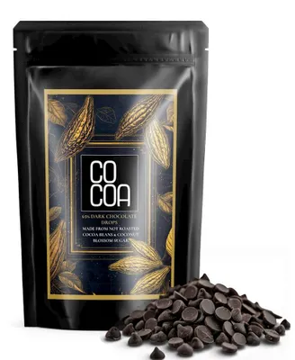 DROPSY Z CIEMNEJ CZEKOLADY 65 % BIO 200 g - COCOA
