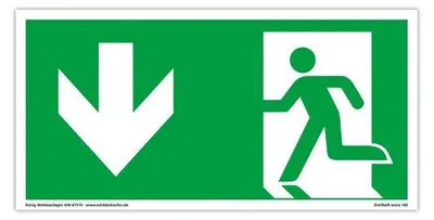 Produktbild von Dreifke® Schild Notausgang extra langnachleuchtend | PVC selbstklebend 297x14...