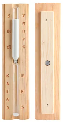 Image de Sablier en bois pour sauna, 15 minutes, minuteur de sable pour salle de sauna ou spa