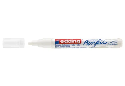 Produktbild von Edding 5100 Acrylmarker Medium, Weiß, Weiß, Medium, 2 mm, 3 mm, Tinte auf Wasserbasis