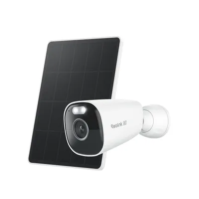 Obrázok produktu pre Reolink Argus Eco Ultra+Solárny panel, dobíjacia vonkajšia kamera 4K 8MP WLAN, 2,4 a 5GHz WiFi, farebné nočné videnie, detekcia osôb/aut/zvířat
