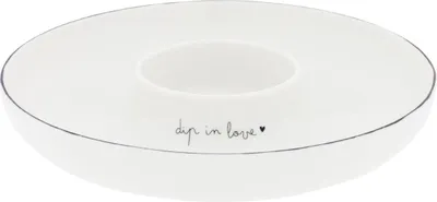 Produktbild von Tapasschale, Dipschale dip in love unterteilt D. 19cm weiß Bastion Collections