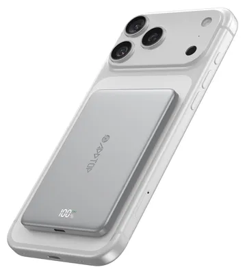 Immagine prodotto di Power bank ultra-sottile ADDTOP da 5000mAh e 20W, con tecnologia magnetica, compatibile con iPhone