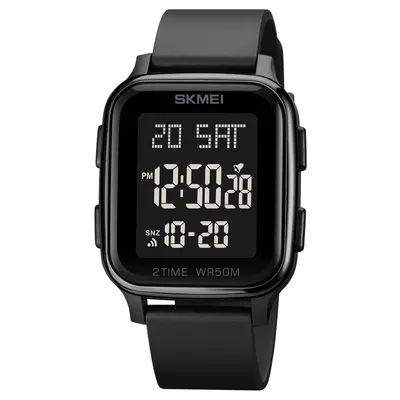 Produktbild von SKMEI 1858 Sportuhren Countdown-Doppelzeit-Uhr Wecker Chronograph Digitaluhren 50 Meter wasserdichte Uhr