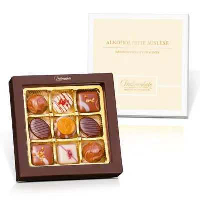 Produktbild von Pralinenbote - Alkoholfreie Auslese mit 9 handgefertigte Pralinen, 110 g