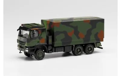 Produktbild von Herpa 746786 - 1/87 Iveco Trakker 6x6 mit Wechsela. Flecktarndesign „Bundeswehr“