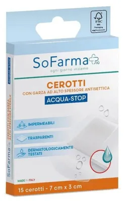 Immagine prodotto di Cerotto Acquastop 7X3 Cm 15 Pezzi Sofarmapiu'