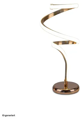 Produktbild von LED Tischlampe, Leuchte SCHLAUFE gold H. 40cm Metall Formano WA