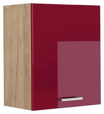 Produktbild von Hängeschrank Vicco R-Line Rot Hochglanz/Goldkraft Eiche 50 cm, Model 70056