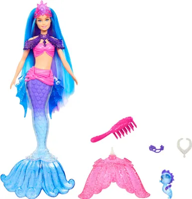 Zdjęcie produktu dla Barbie Mermaid Power HHG52, Lalka modowa, Damski, 3 lat(a), Dziewczyna, 367 mm, Wielobarwny