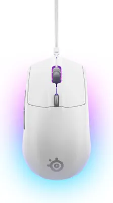 Zdjęcie produktu dla Steelseries Rival 3 Gen 2, Po prawej stronie, Optyczny, USB Typu-A, 8500 DPI, 1,35 ms, Biały
