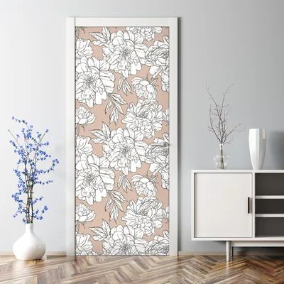 Produktbild von Dekorative Türposter selbstklebend Klebefolie Wandaufkleber Türaufkleber Blumenstrauß Rosen 85 x 200 cm