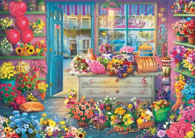 Produktbild von Bunter Blumenladen, Puzzle