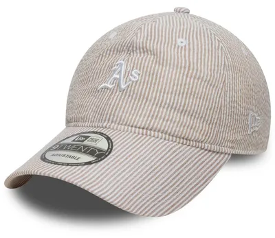 Obrázek produktu pro Kšiltovka New Era 9TWENTY Oakland Athletics MLB, seersucker, světle béžová
