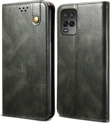 Produktbild von OPPO A54 4G Hülle, LaimTop Leder Flip Brieftasche Schutzhülle für OPPO A54 4G Grün