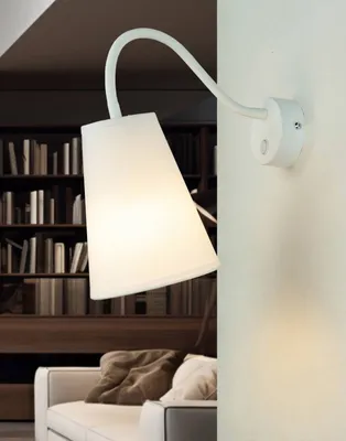 Produktbild von Wandlampe Weiß mit Schalter stylisch WIRE Moderne Leuchte Leselampe Flexibel verstellbar Wohnzimmer Bett