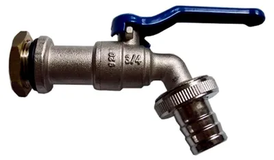 Produktbild von 3/4" Auslaufhahn für Regenfass oder Tank mit Dichtung und Gegenmutter