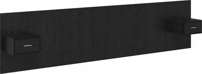 Produktbild von vidaXL Kopfteil mit Schrank 3 stk. Schwarz Eichen-Optik Holzwerkstoff