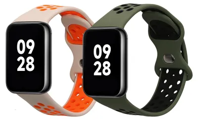 Produktbild von kwmobile 2x Uhrenarmband für Xiaomi Mi Band 8 Pro Armband - Fitnesstracker Band Set aus TPU Silikon - Ersatzarmband Smartwatch - Dunkelgrün Schwarz