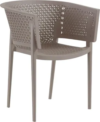 Image de Fauteuil de terrasse en POLYPROPYLENE Taupe pour Exterieur