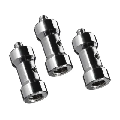 Produktbild von Walimex Set 3x Spigot Gewinde Adapter 1/4 Zoll auf 3/8 Zoll – Gewindeadapter für Kamera Zubehör und Stativ – Fotostudio Fotoshootings Fotografie